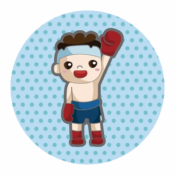 Elemente tematice boxer — Vector de stoc