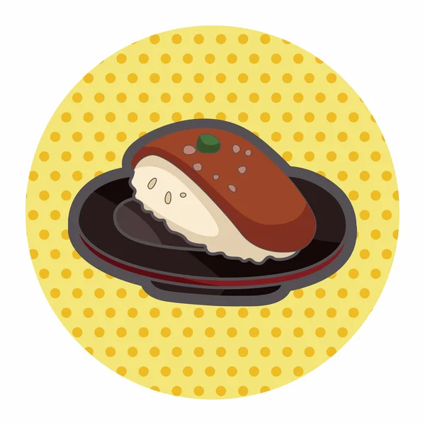 Sushi alimentaire japonais éléments de thème — Image vectorielle