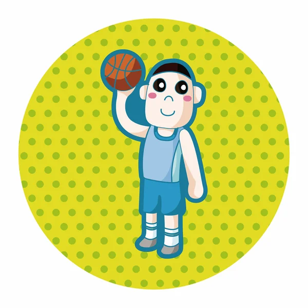Basketbal speler thema-elementen — Stockvector