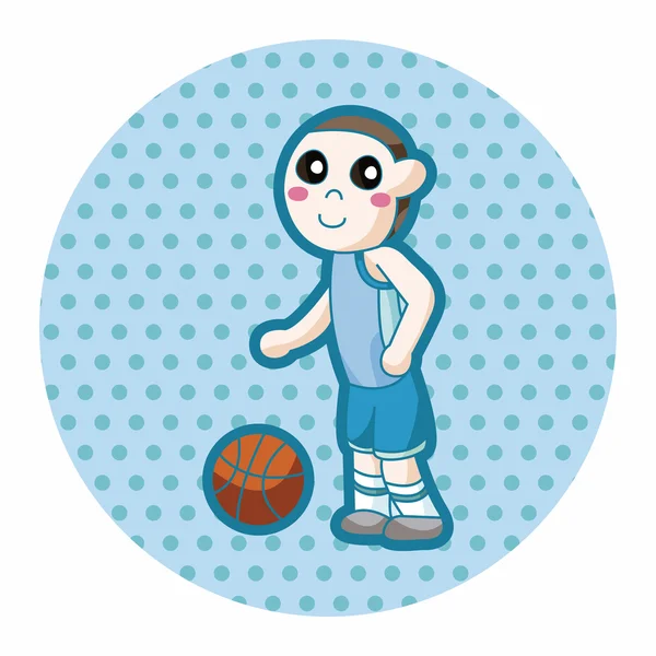Basketbalový hráč motivu — Stockový vektor