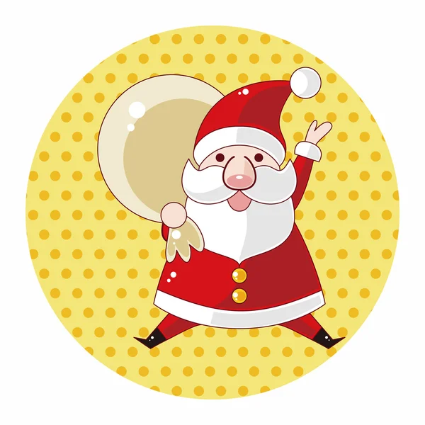 Santa claus éléments de thème — Image vectorielle