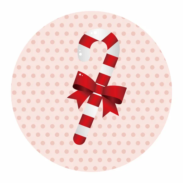 Navidad caramelo bastón tema elementos — Archivo Imágenes Vectoriales