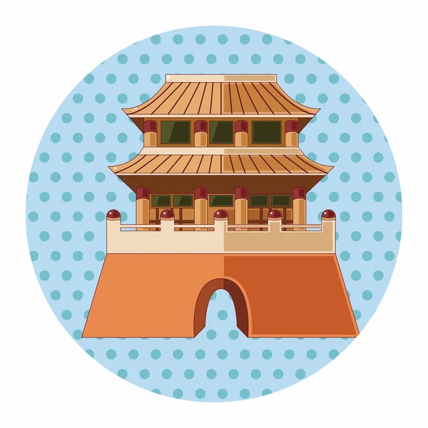 Éléments de thème bâtiment chinois — Image vectorielle
