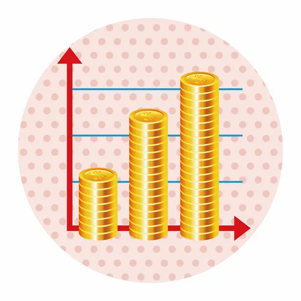 Елементи теми фінансових діаграм — стоковий вектор