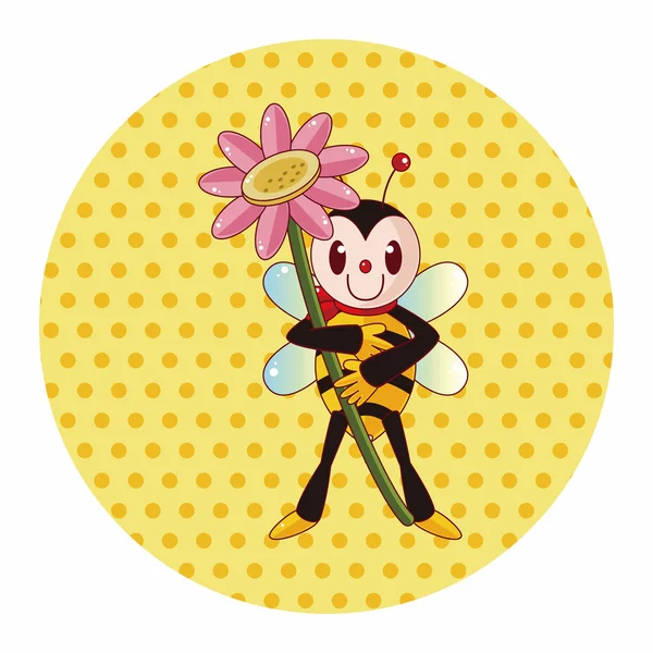 Μέλισσα γελοιογραφία θέμα στοιχεία — Διανυσματικό Αρχείο