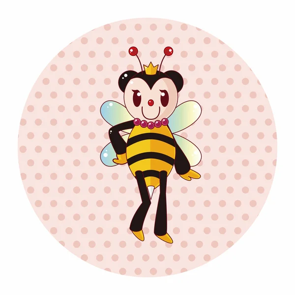 Abeja elementos de dibujos animados tema — Vector de stock