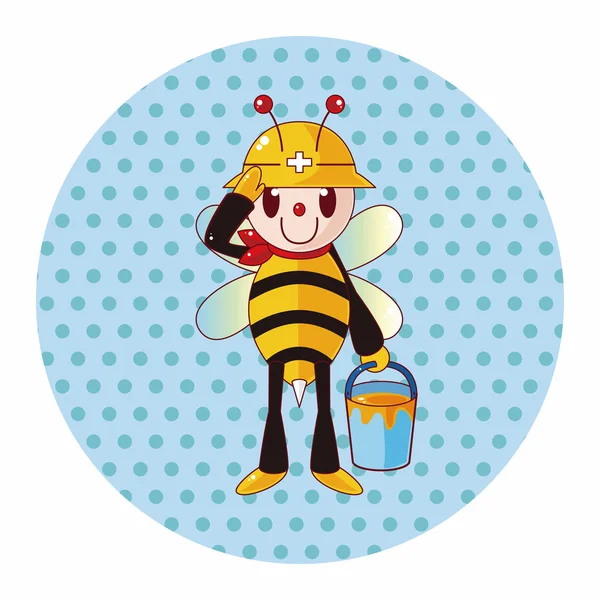 Elemente des Bienen-Cartoons — Stockvektor