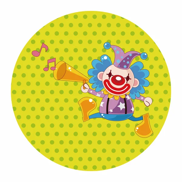 Elementi a tema circo clown — Vettoriale Stock