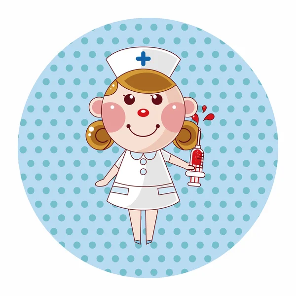 Éléments de thème infirmière — Image vectorielle