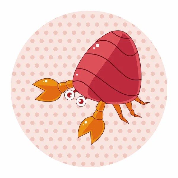 Hermit crabs theme elements — Stock Vector