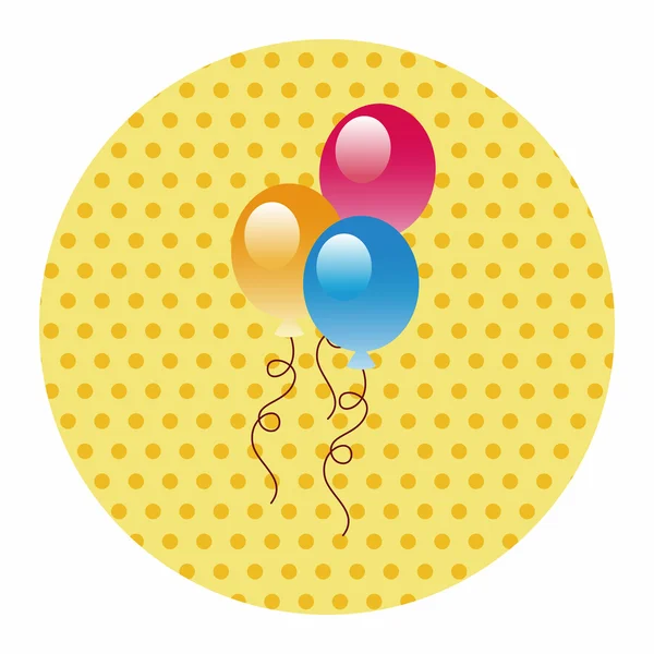Prvky motivů balón narozeniny — Stockový vektor