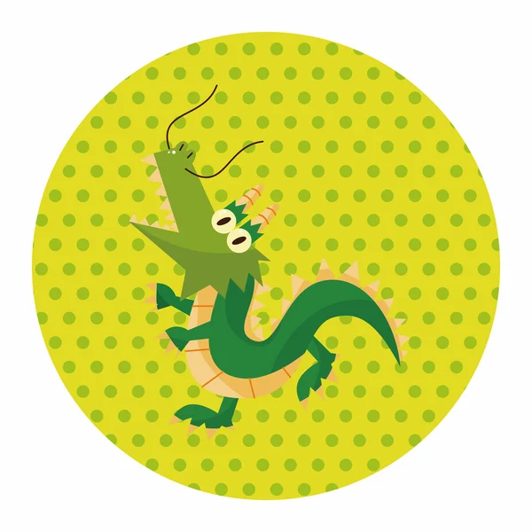 Animal Dragon Cartoon Themenelemente — Stockvektor