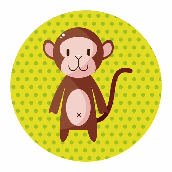 Animales mono dibujos animados elementos temáticos — Archivo Imágenes Vectoriales
