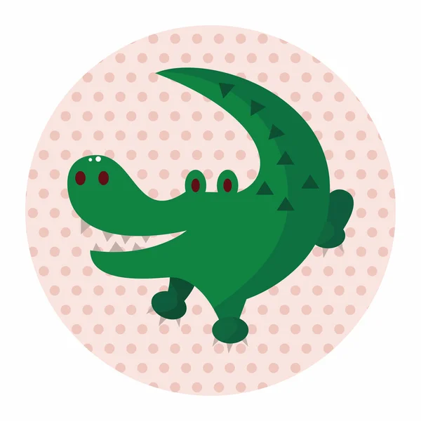 Dierlijke krokodil cartoon thema-elementen — Stockvector