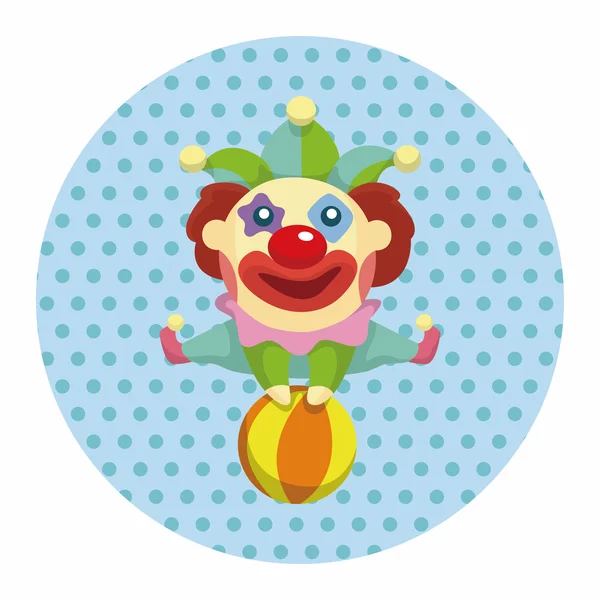 Éléments de thème clowns — Image vectorielle