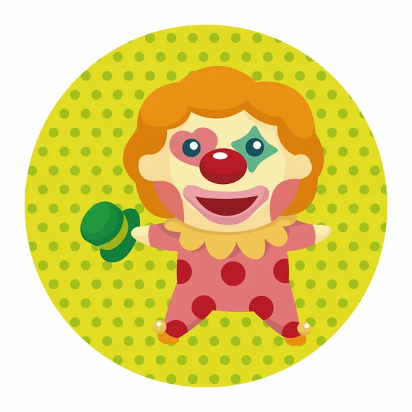 Éléments de thème clowns — Image vectorielle