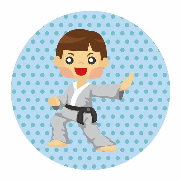 Taekwondo Tema öğeleri — Stok Vektör