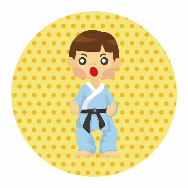 Taekwondo thema-elementen — Stockvector