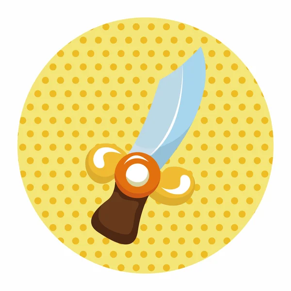 Cuchillo arma tema elementos — Vector de stock