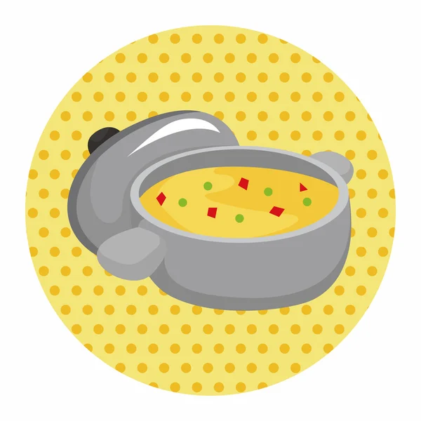 Corn chowder soup theme elements — Stock Vector