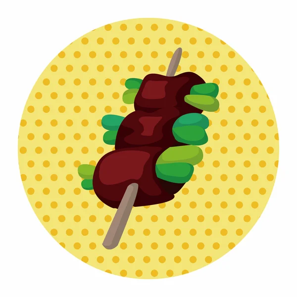 Viande de steak éléments thématiques — Image vectorielle