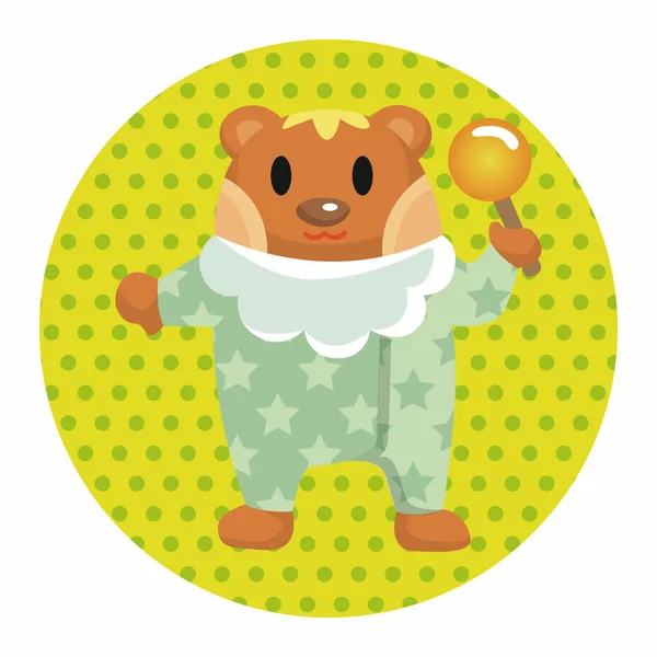 Bear cartoon theme elements — Stock Vector