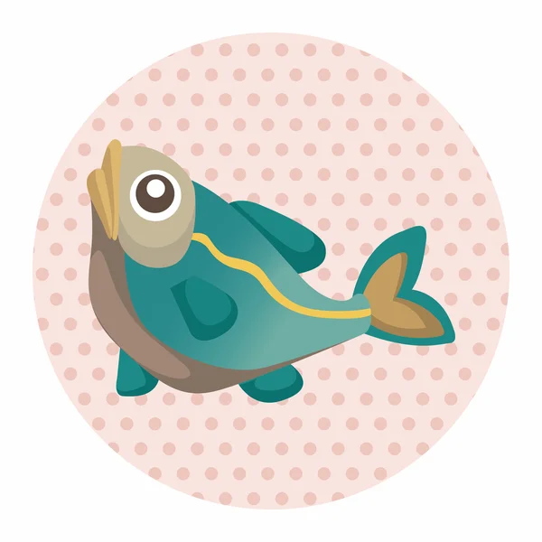 魚のテーマの漫画の要素 — ストックベクタ