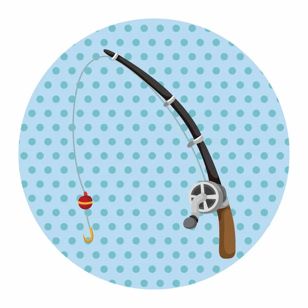 釣竿のテーマの要素 — ストックベクタ