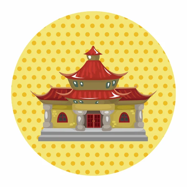 Éléments de thème bâtiment chinois — Image vectorielle