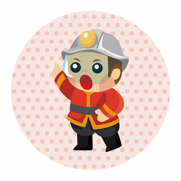 消防士のテーマの要素 — ストックベクタ