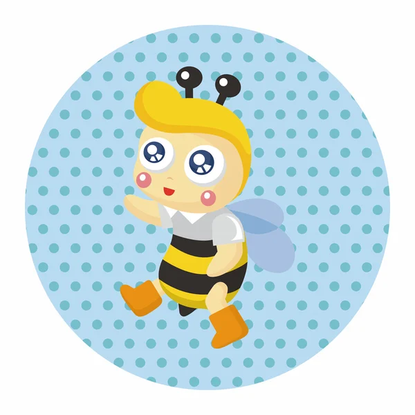 Bee cartoon thema-elementen — Stockvector