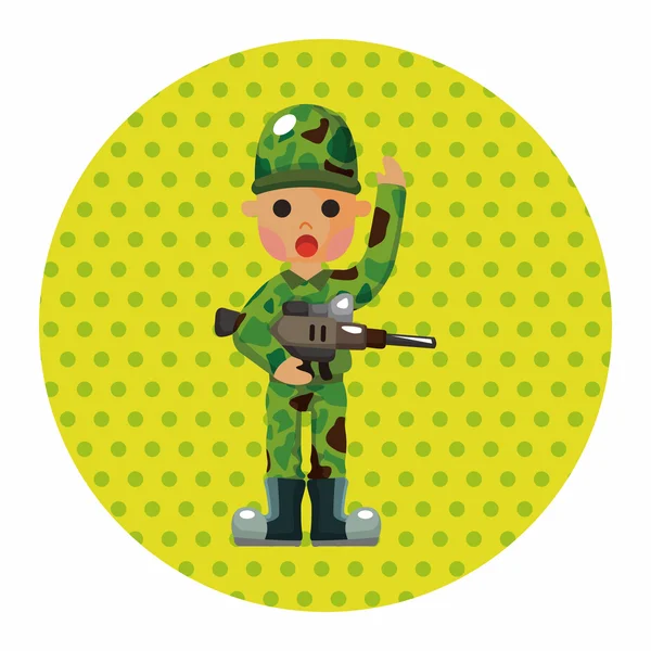 People theme soldier elements — Stock Vector