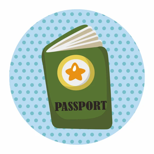 Podróżować wyposażenie paszport tematu elementów — Wektor stockowy