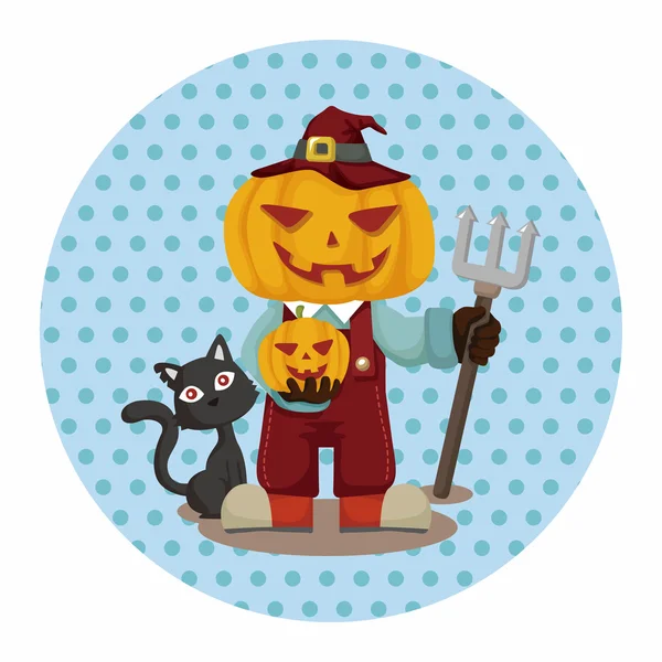 Halloween party costume theme elements — Stock Vector