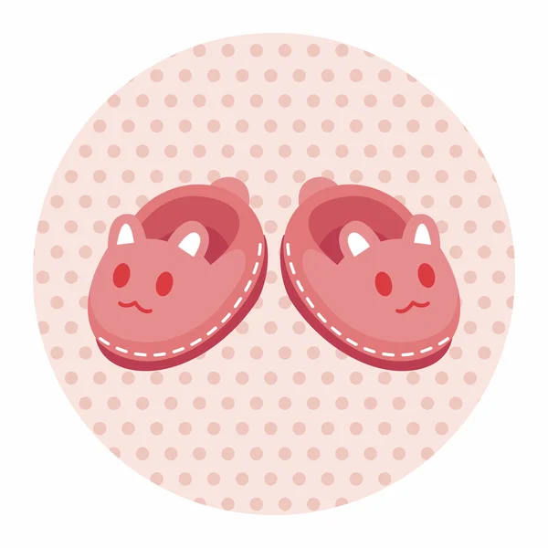 Baby levert slippers thema-elementen — Stockvector