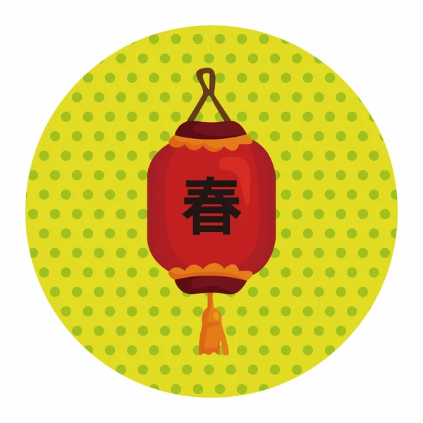 Chinese New Year thema-elementen, Chinese decoratieve lantaarn — Stockvector