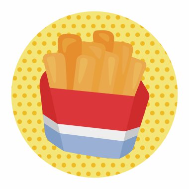 Kızarmış gıdalar Tema patates kızartması öğeleri