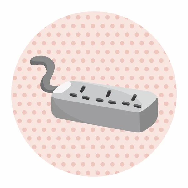 Socket extensie koord thema-elementen — Stockvector