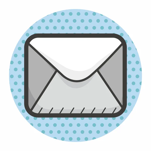 Icono del ordenador elementos de tema de correo — Archivo Imágenes Vectoriales