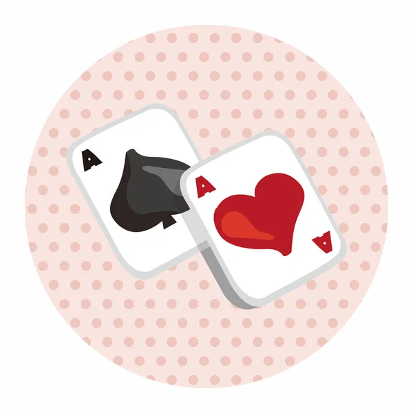 Casino poker carte éléments de thème — Image vectorielle