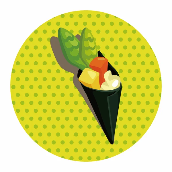 Elementos temáticos de sushi — Archivo Imágenes Vectoriales