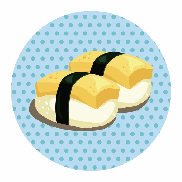 Éléments du thème Sushi — Image vectorielle