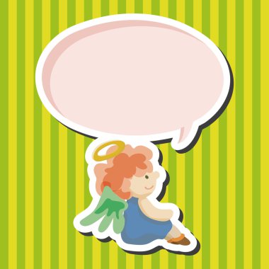 melek karikatür tasarım öğeleri vektör