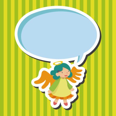 melek karikatür tasarım öğeleri vektör