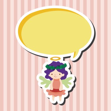 melek karikatür tasarım öğeleri vektör