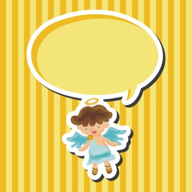 melek karikatür tasarım öğeleri vektör