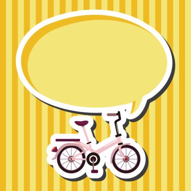 Bisiklet karikatür tasarım öğeleri vektör