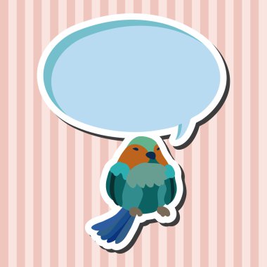 kuş karikatür tasarım öğeleri vektör