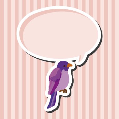 kuş karikatür tasarım öğeleri vektör