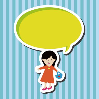 Aile kız karakter Tema öğeleri